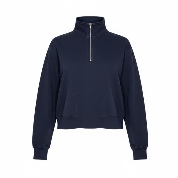 Free Assembly Tops - Free Assembly Women Size M Half Zip Pullover Sweatshirt Navy Blue